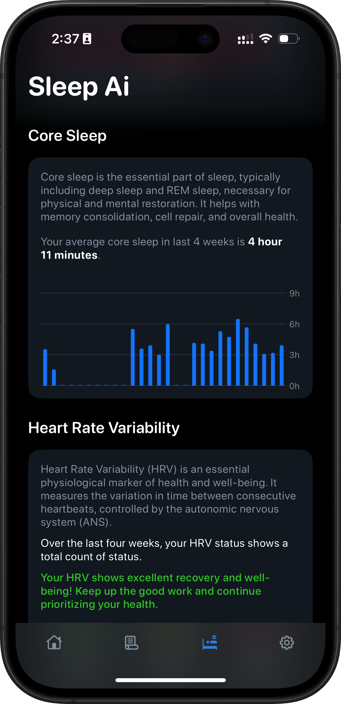 SleepMinder AI-powered sleep analysis and insights